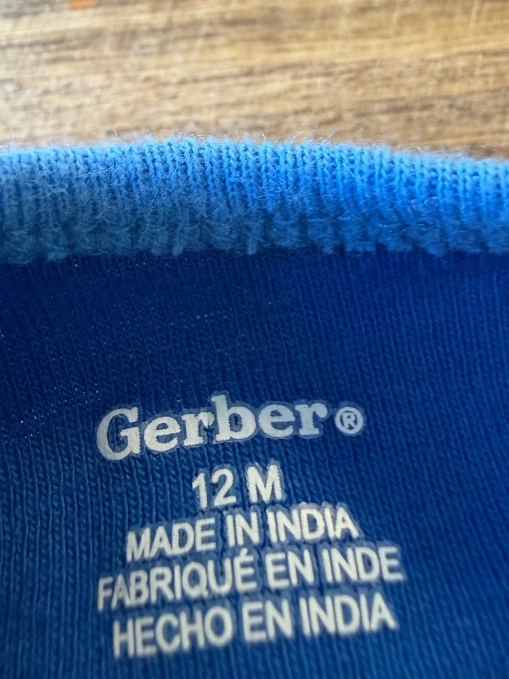 Gerber Blue Bulldog Long-Sleeve Bodysuit Striped Blue Lace Pants 12 Months Set